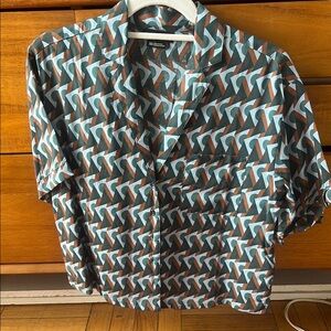 Prana Multicolor Geometric Shirt